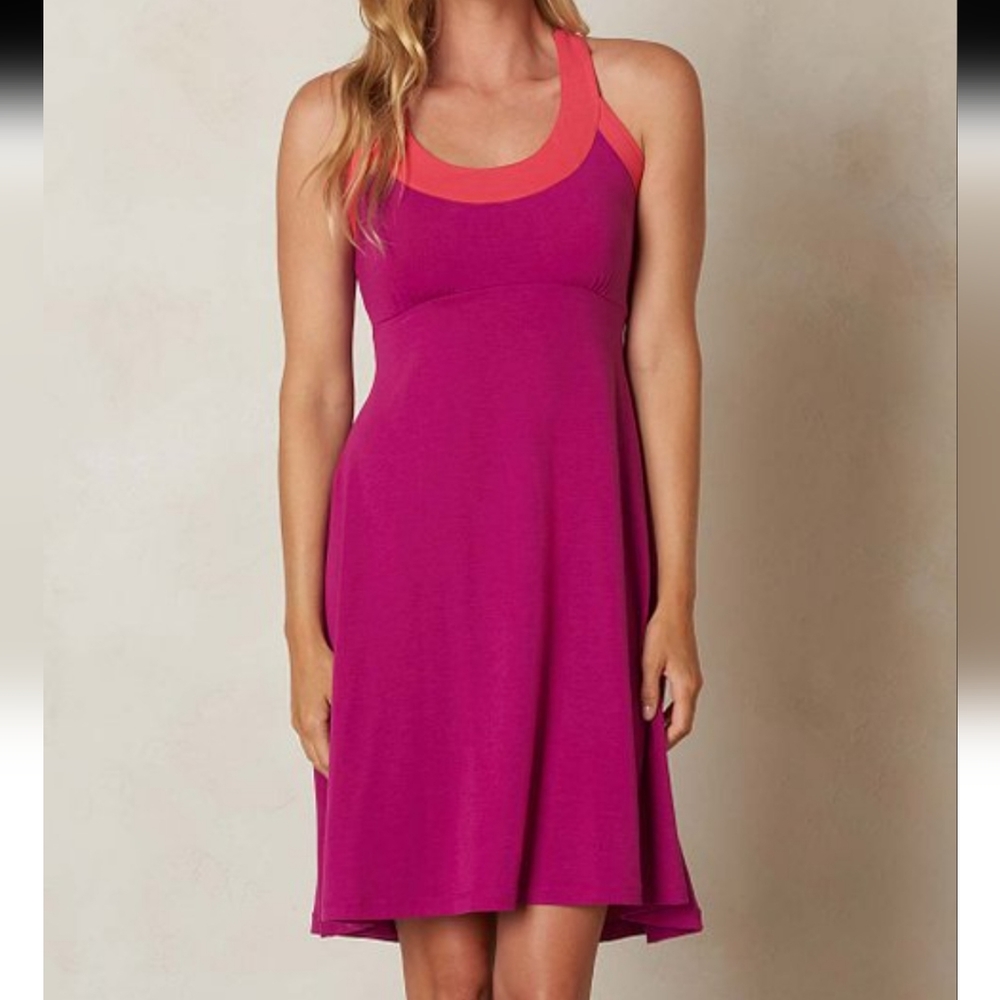 Prana Cali T-Strap Raceback Empire Waistline Athletic Dress